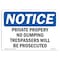 Signmission OSHA Notice Sign, 7" Height, 10" Width, Private Property No Dumping Trespassers Sign, Landscape OS-NS-D-710-L-17835 - alternate 1